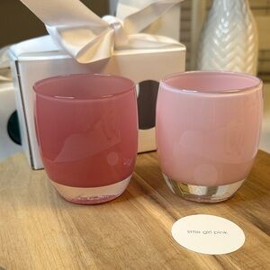 Set of Two Pink Glassybaby “smooch” & “little girl pink” 💗🩷